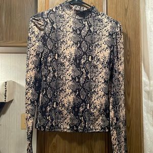 Snake skin long sleeve shirt
